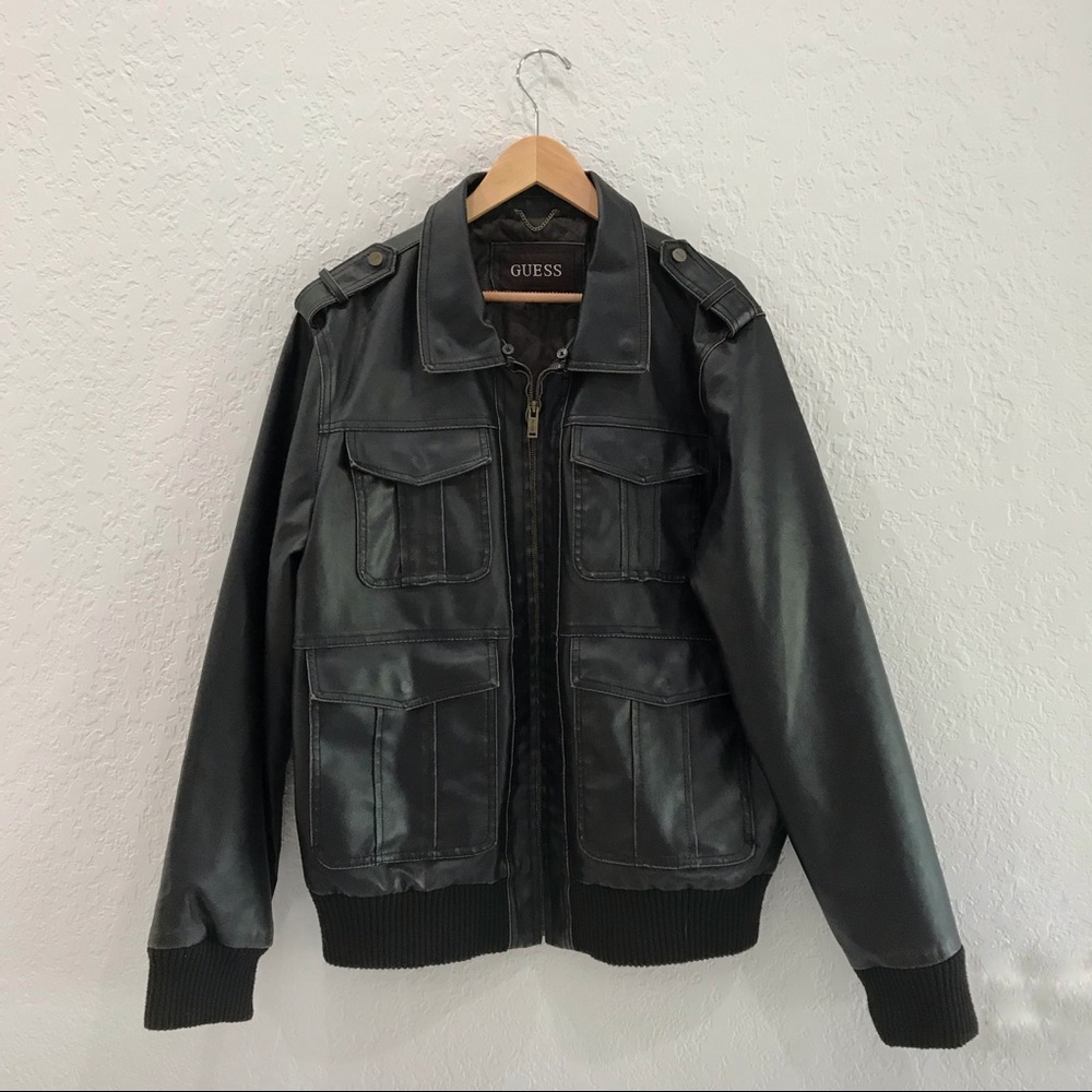 Guess Faux Leather Moto Jacket
